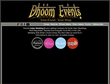 Tablet Screenshot of dhoomevents.com